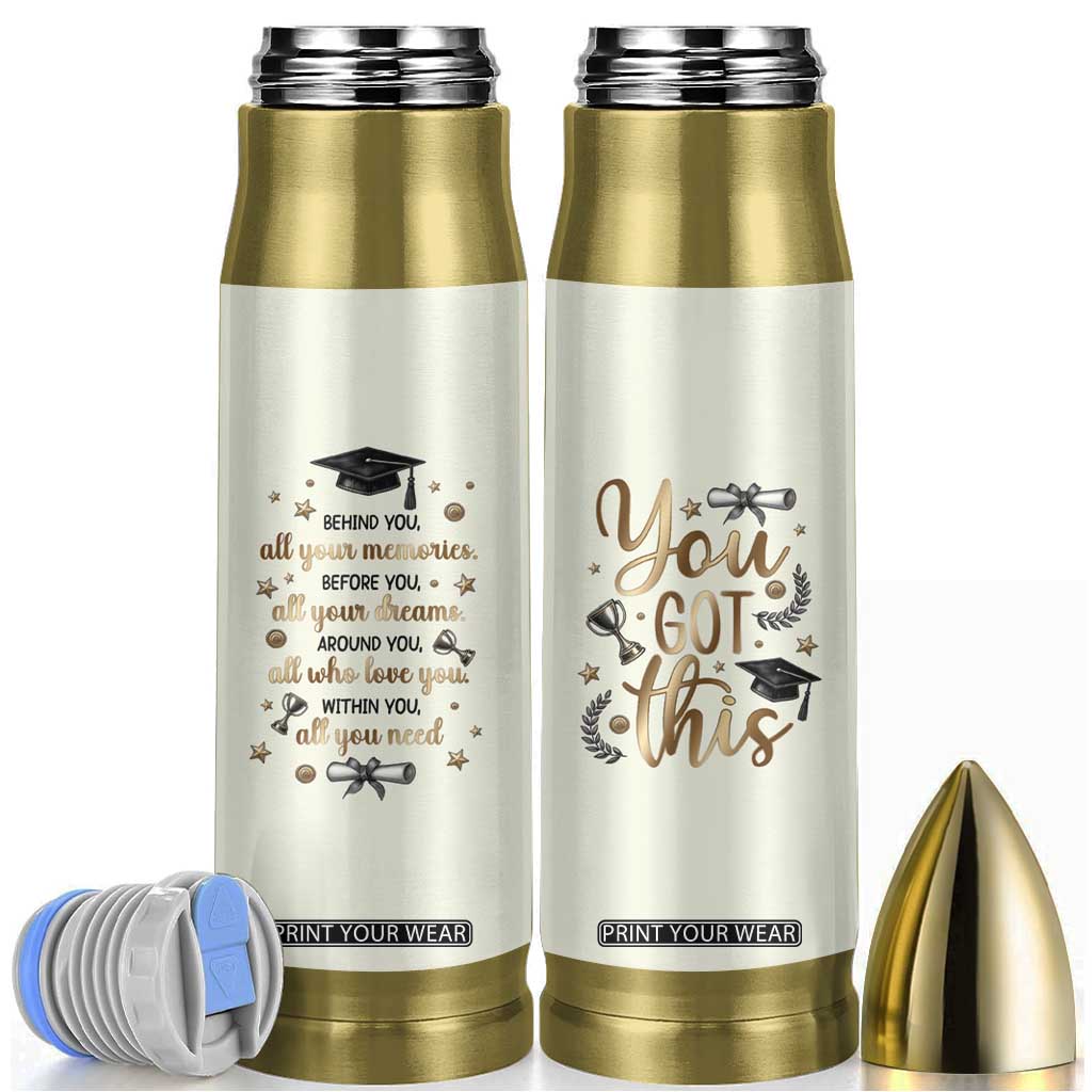 Graduation Gifts Bullet Tumbler Congrats You Did It Class Of 2025 TB09 Beige Print Your Wear