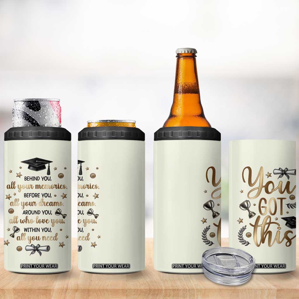 Graduation Gifts 4 in 1 Can Cooler Tumbler Congrats You Did It Class Of 2025 TB09 Print Your Wear