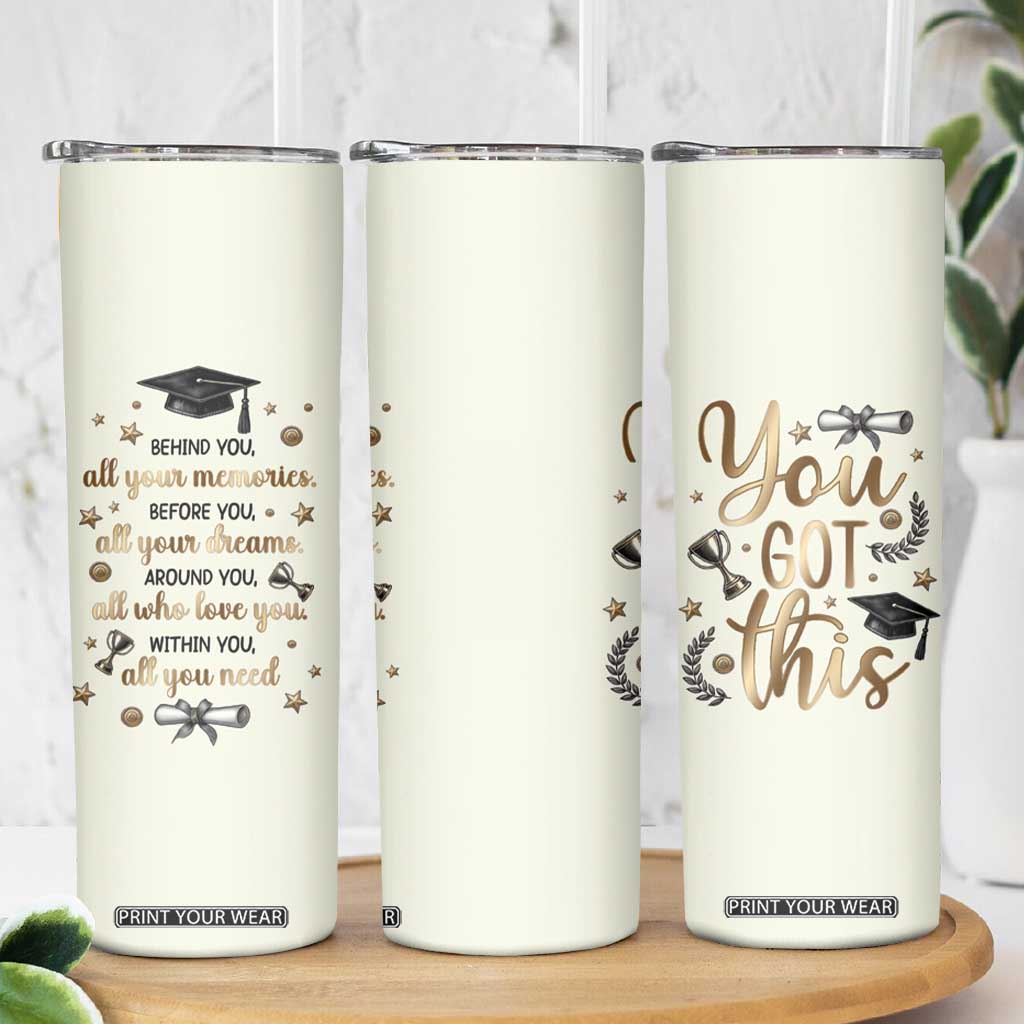 Graduation Gifts Skinny Tumbler Congrats You Did It Class Of 2025 TB09 Print Your Wear