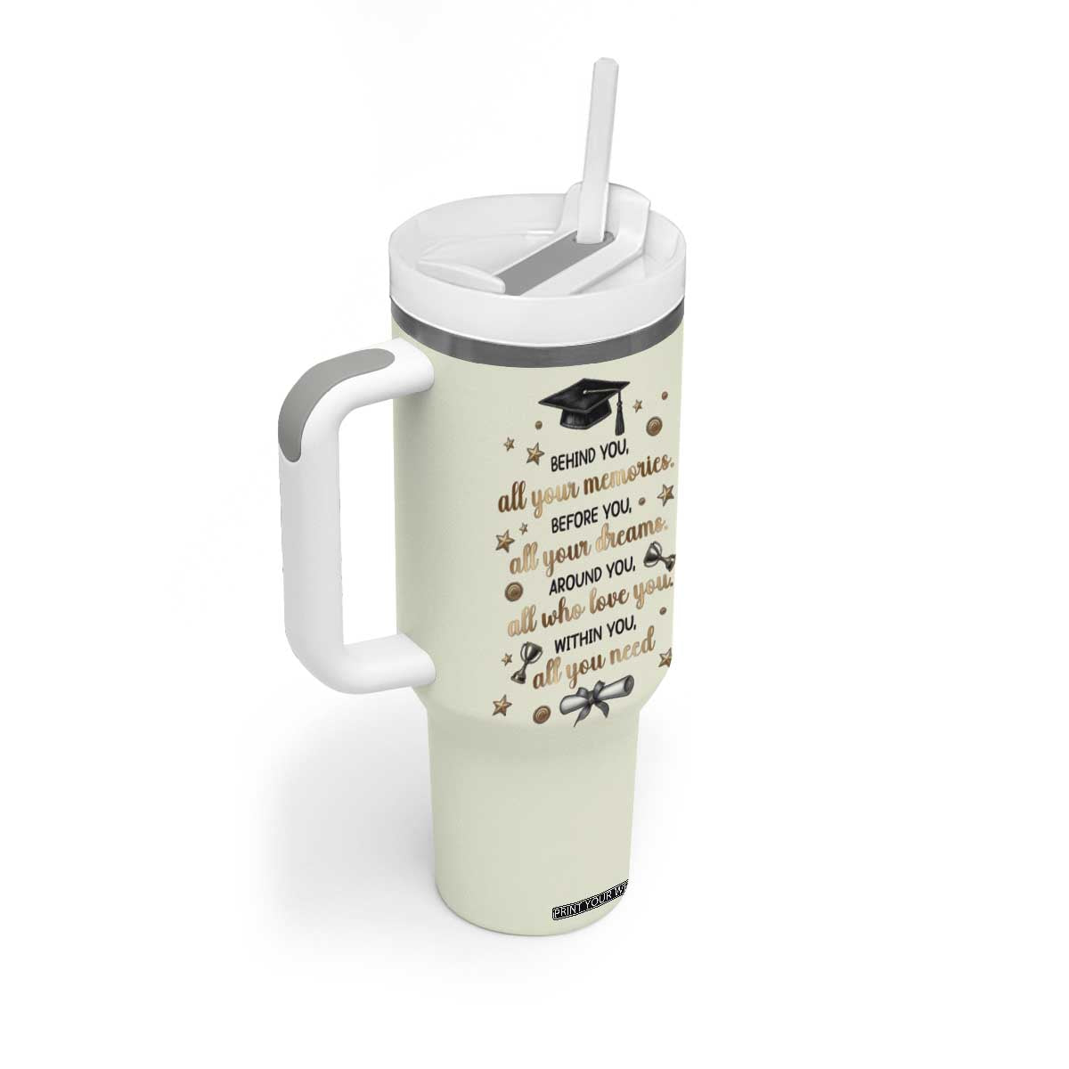 Graduation Gifts Tumbler With Handle Congrats You Did It Class Of 2025 TB09 Print Your Wear