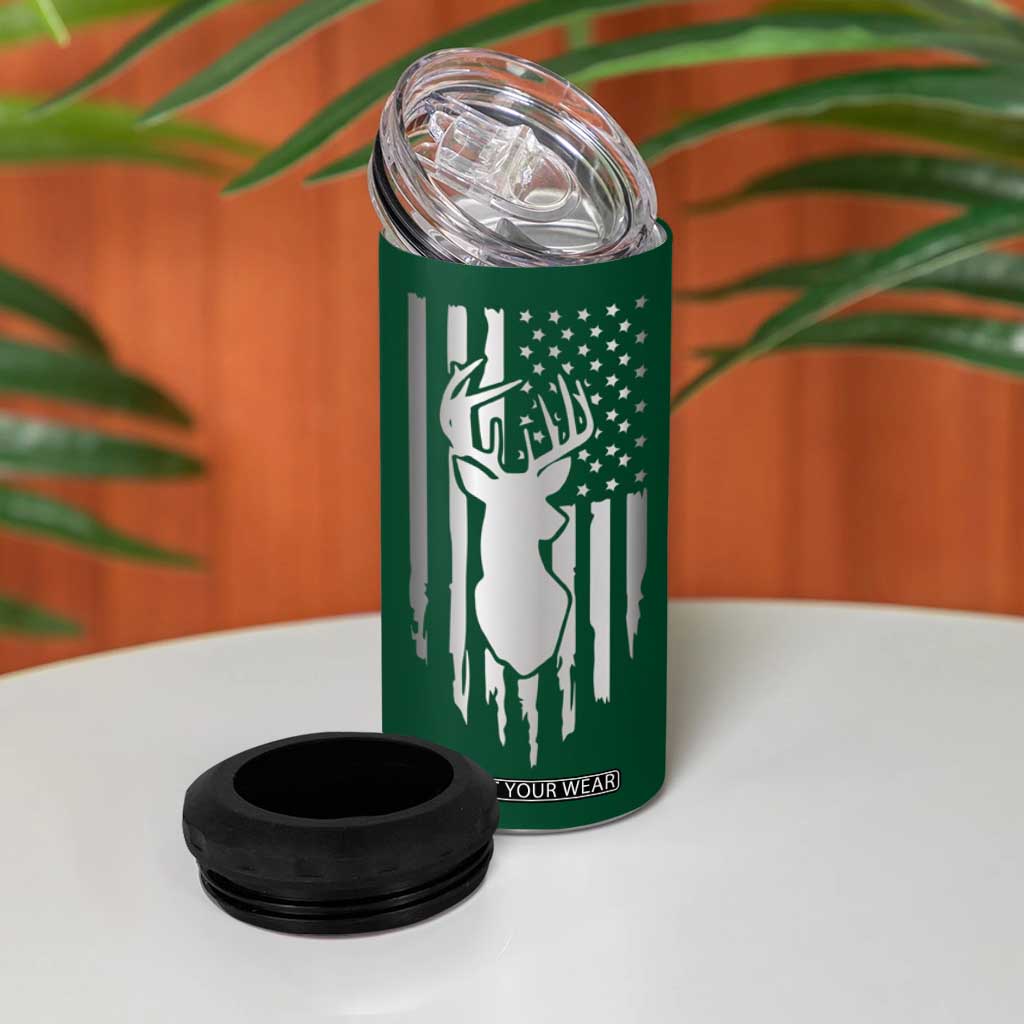 Personalized Hunting 4 in 1 Can Cooler Tumbler Custom Name Reindeer Season Christmas TB09 Print Your Wear