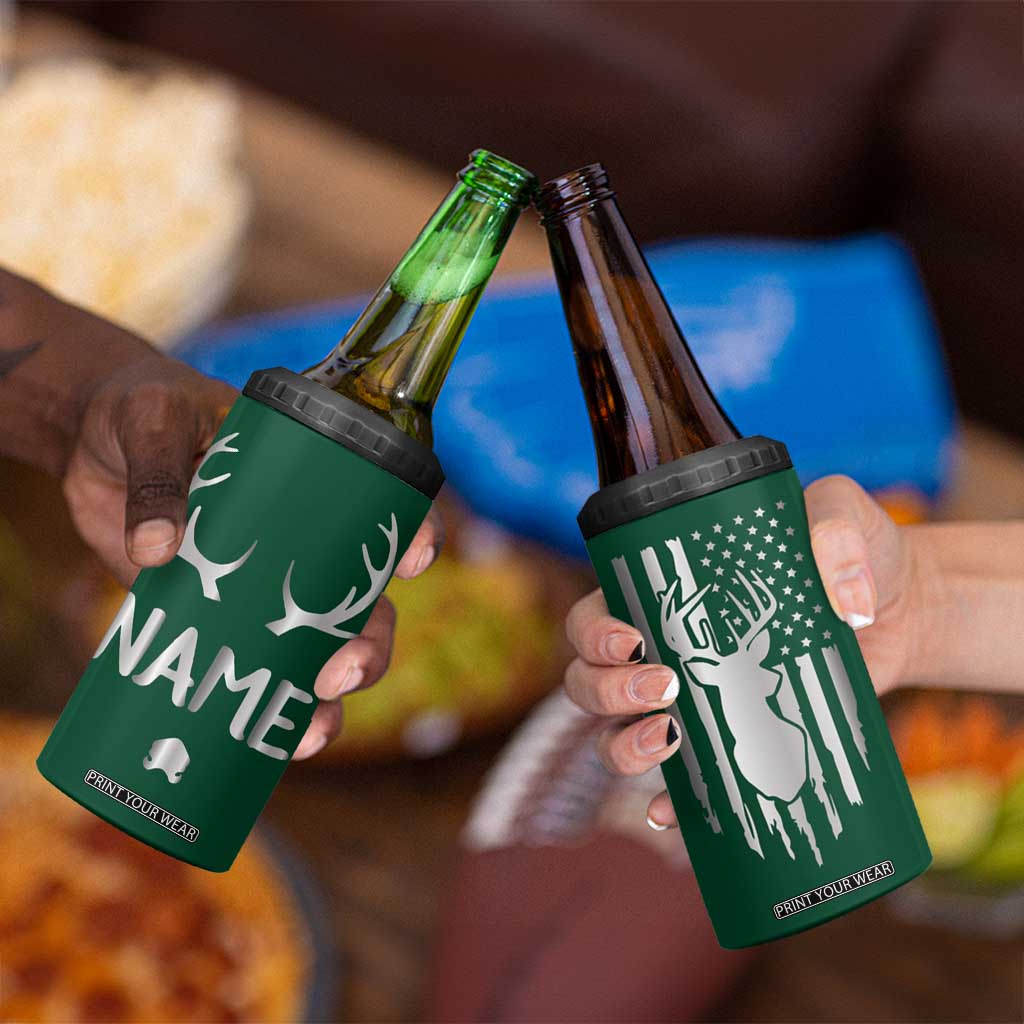 Personalized Hunting 4 in 1 Can Cooler Tumbler Custom Name Reindeer Season Christmas TB09 Print Your Wear