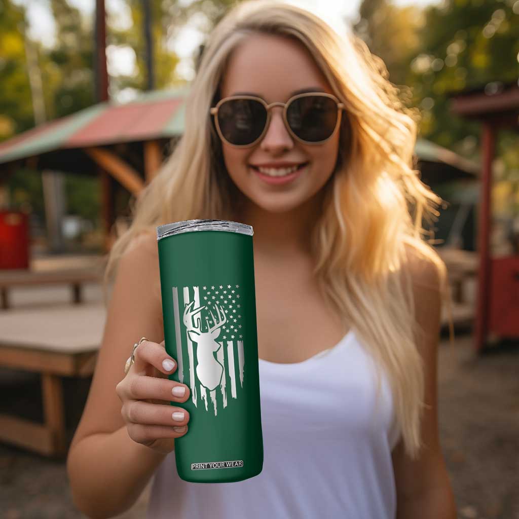 Personalized Hunting Skinny Tumbler Custom Name Reindeer Season Christmas TB09 Print Your Wear