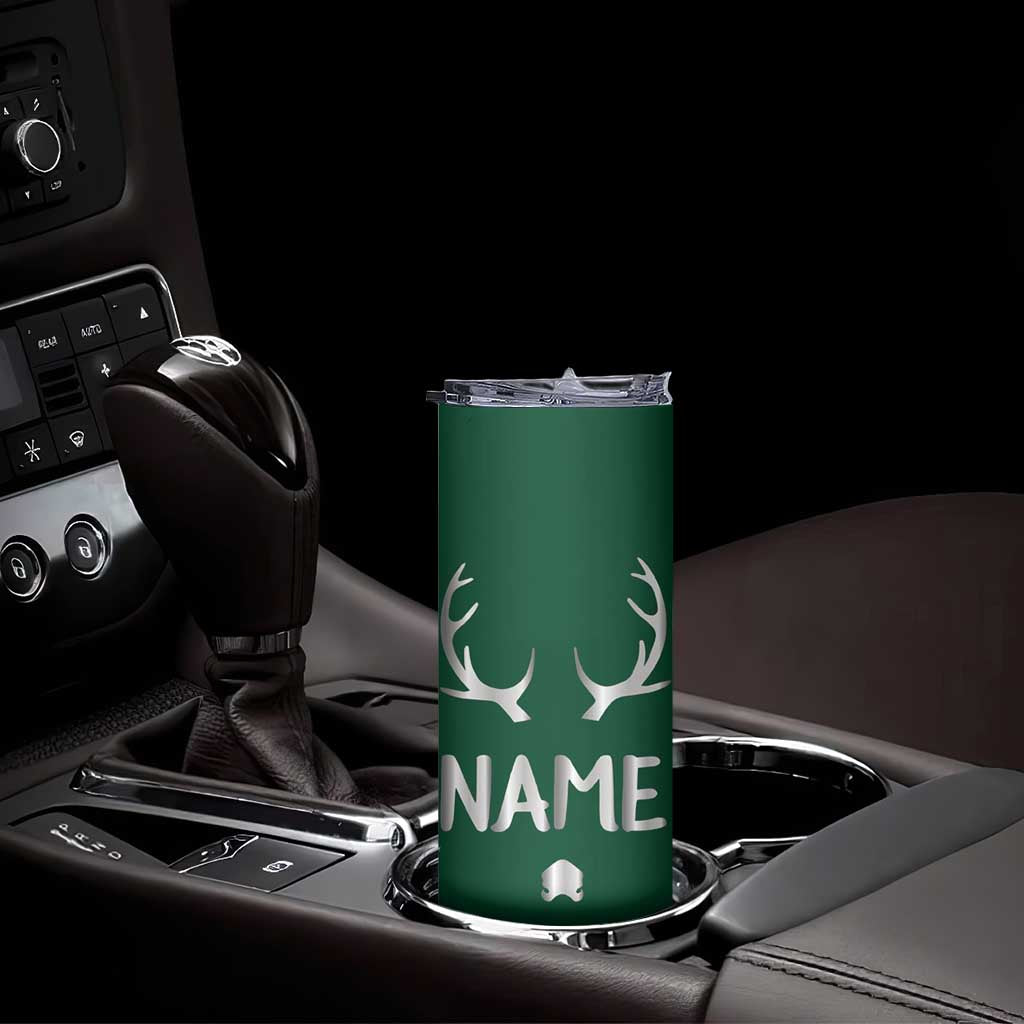 Personalized Hunting Skinny Tumbler Custom Name Reindeer Season Christmas TB09 Print Your Wear