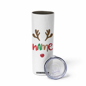 Personalized Christmas Skinny Tumbler Custom Name Ho Ho Ho Santa Reindeer Elf TB09 Print Your Wear