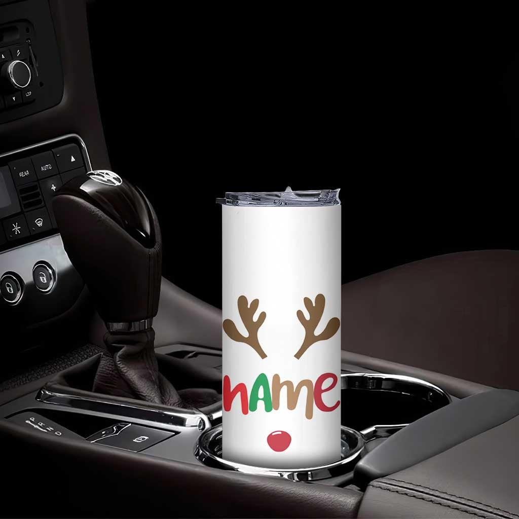 Personalized Christmas Skinny Tumbler Custom Name Ho Ho Ho Santa Reindeer Elf TB09 Print Your Wear