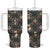 Christmas Cat Tumbler With Handle Vintage Kitten Victorian Royal Holly Wreath TB09 One Size: 40 oz Green Print Your Wear