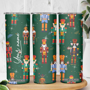 Personalized Christmas Nutcracker Skinny Tumbler Custom Name Funny Nutcracker Dog TB09 Print Your Wear