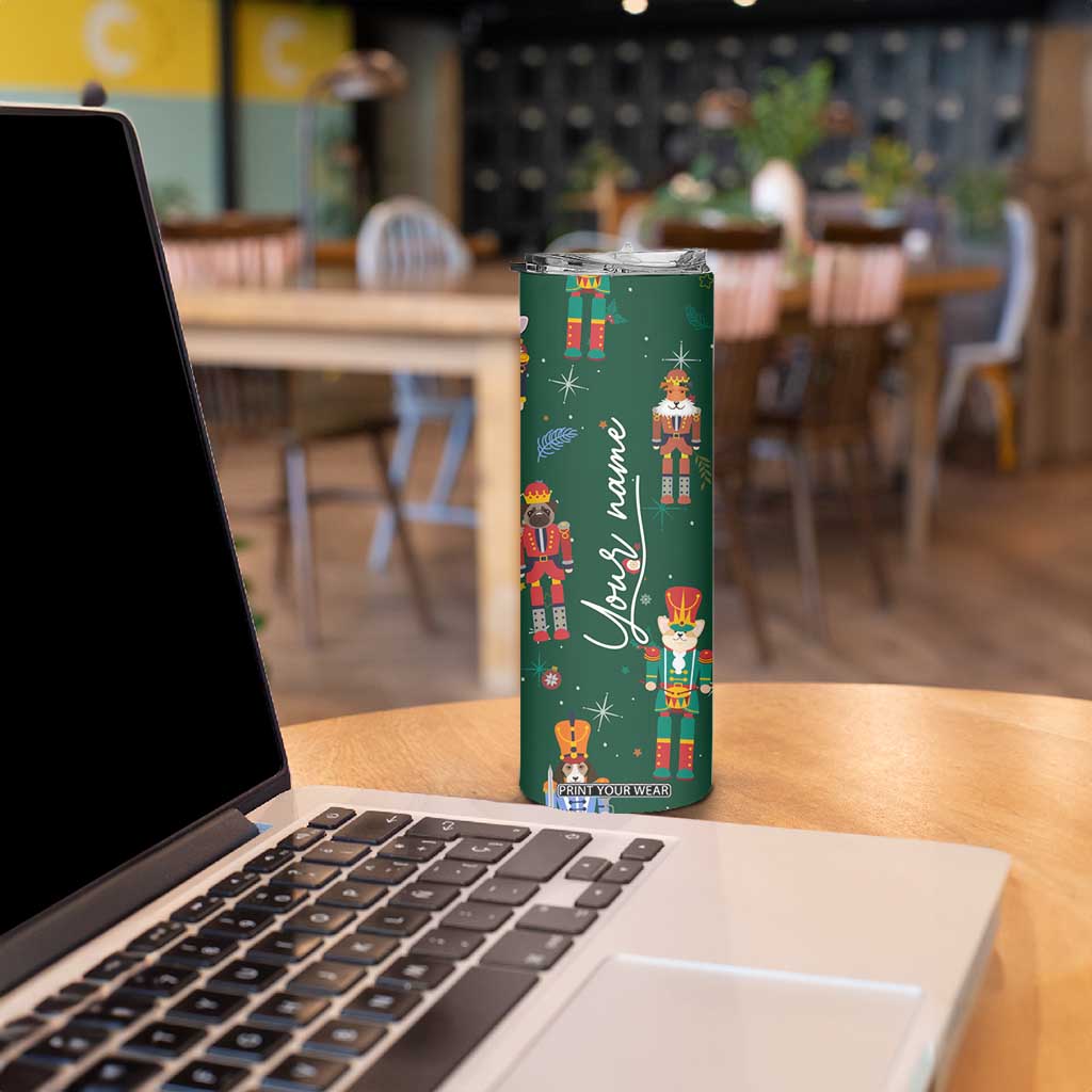Personalized Christmas Nutcracker Skinny Tumbler Custom Name Funny Nutcracker Dog TB09 Print Your Wear