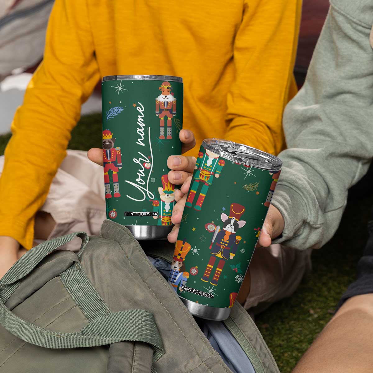 Personalized Christmas Nutcracker Tumbler Cup Custom Name Funny Nutcracker Dog TB09 Print Your Wear