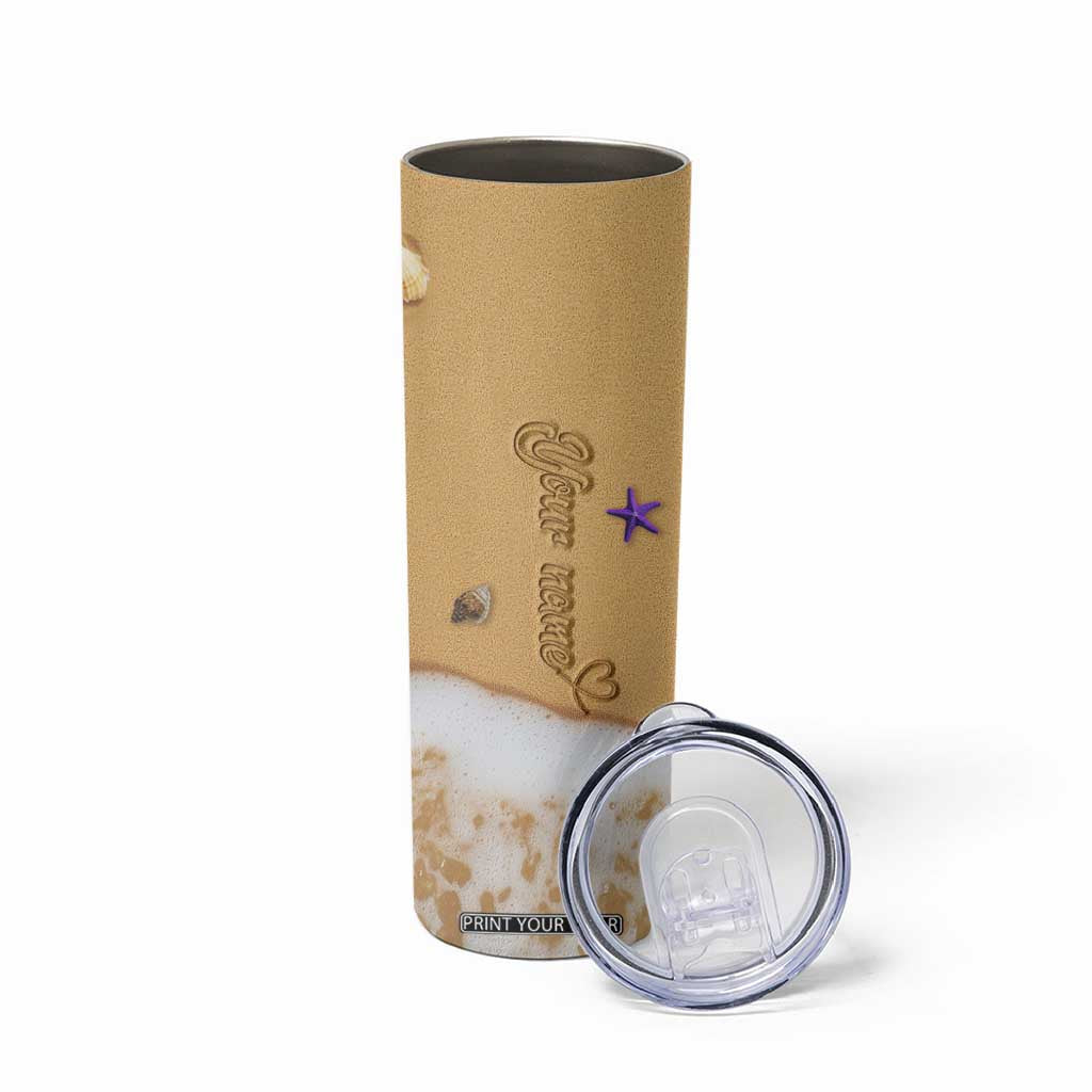 Personalized Beach Skinny Tumbler Custom Name Beach Trip Vacation TB09 Print Your Wear