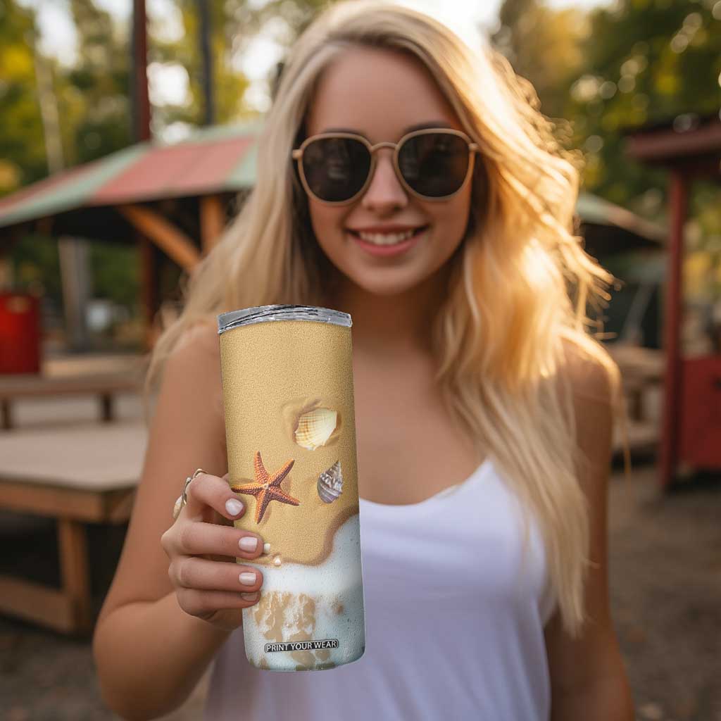 Personalized Beach Skinny Tumbler Custom Name Beach Trip Vacation TB09 Print Your Wear