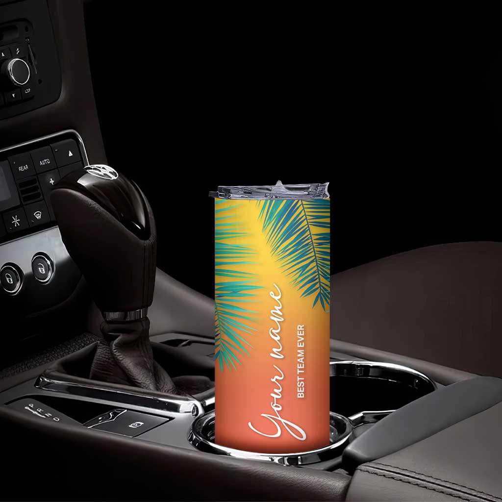Personalized Beach Trip Vacation Skinny Tumbler Custom Name Best Team Ever Teambuilding TB09 Print Your Wear