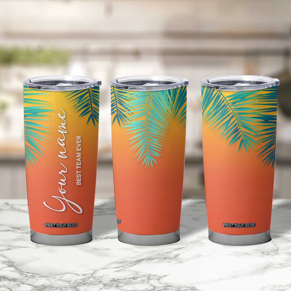 Personalized Beach Trip Vacation Tumbler Cup Custom Name Best Team Ever Teambuilding TB09 Print Your Wear