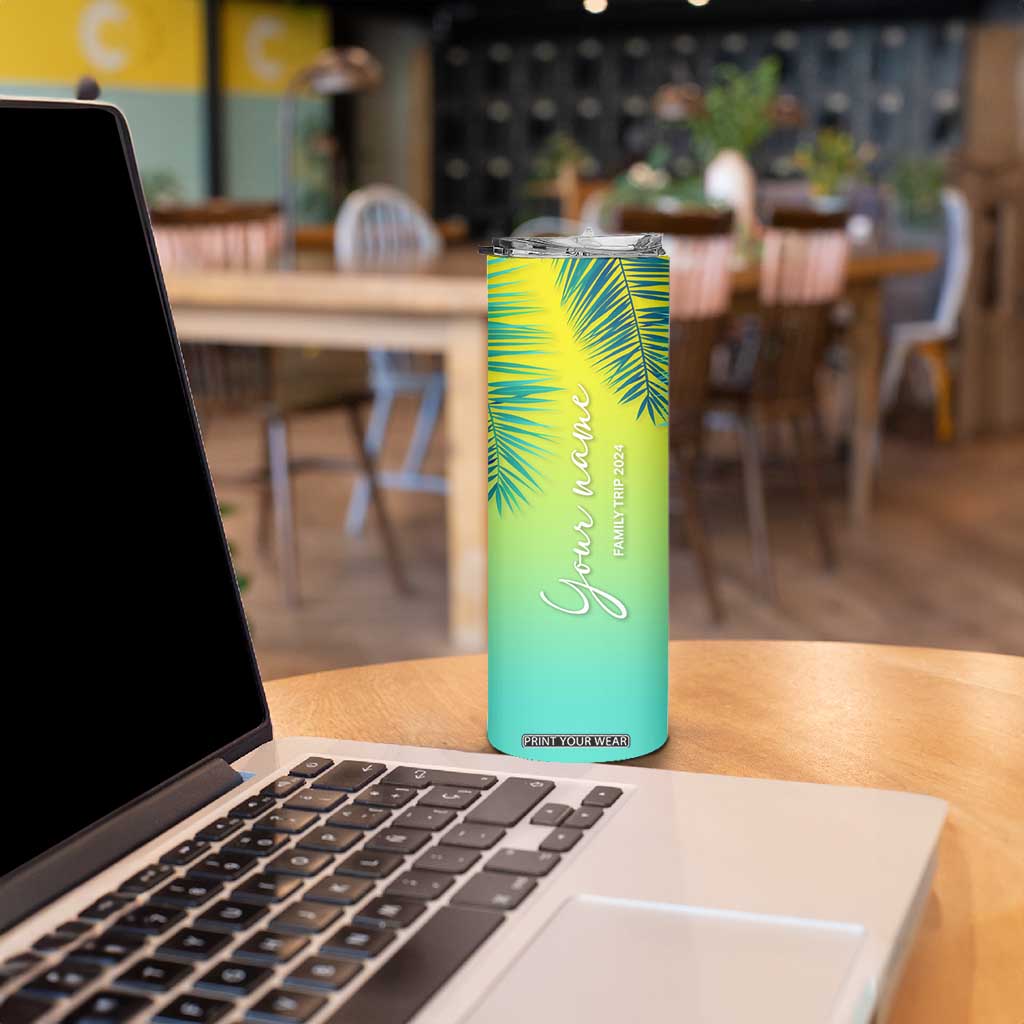 Personalized Beach Trip Vacation Skinny Tumbler Custom Name Family Trip 2024 TB09 Print Your Wear