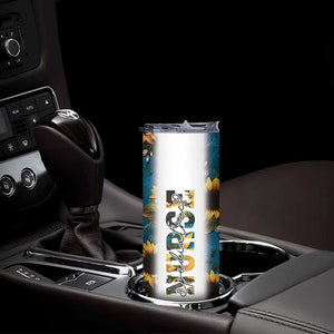 Personalized Pediatric Nurse Skinny Tumbler Custom Name Nurse Gifts Sunflower TB09 Print Your Wear
