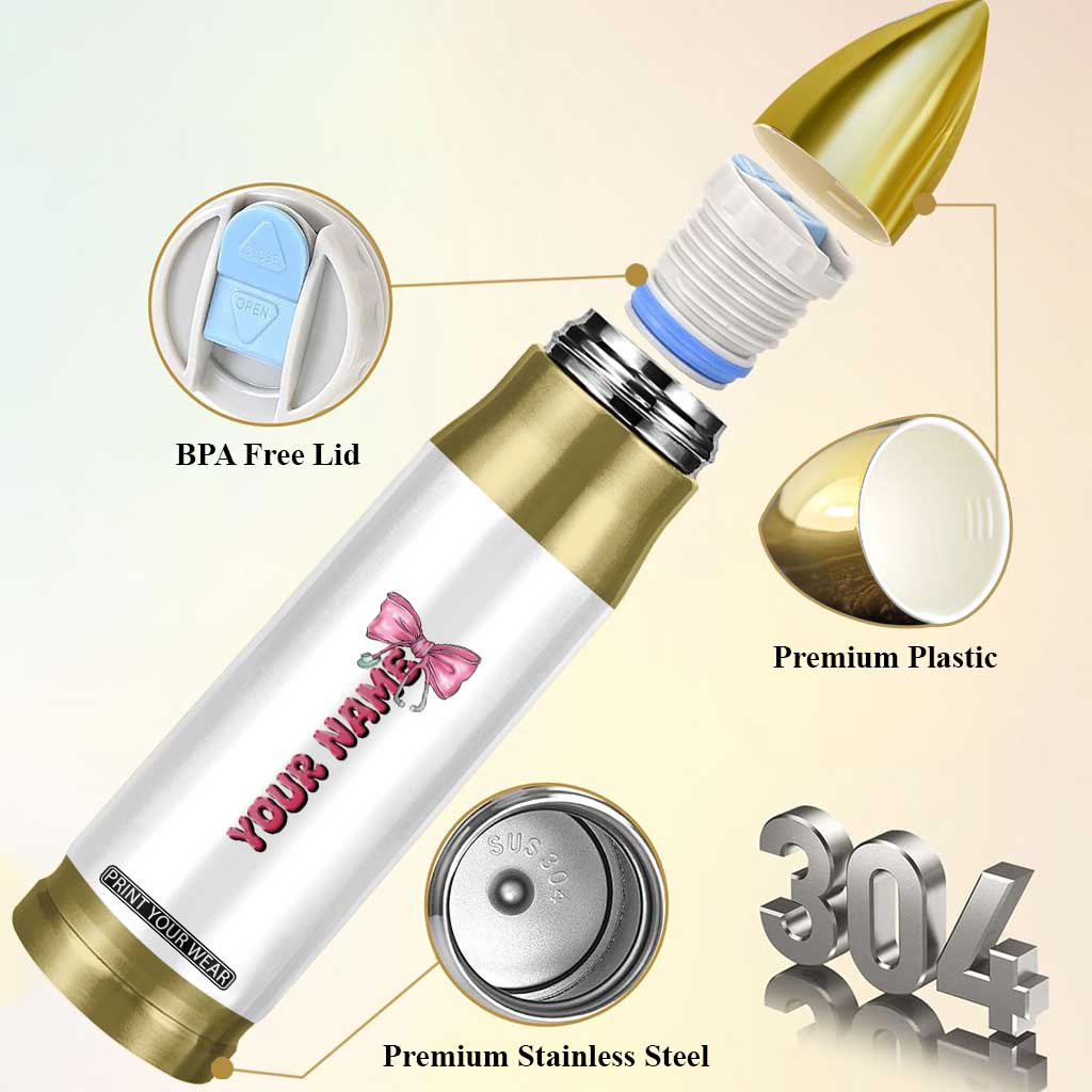 Personalized Nurse Gifts Bullet Tumbler Custom Name In My Nurse Era Coquette TB09 Print Your Wear