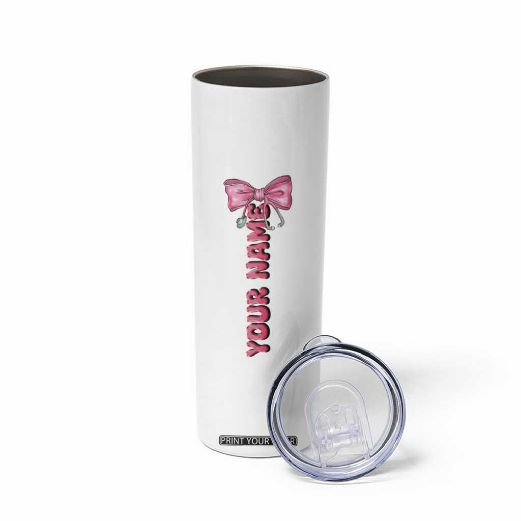 Personalized Nurse Gifts Skinny Tumbler Custom Name In My Nurse Era Coquette TB09 Print Your Wear