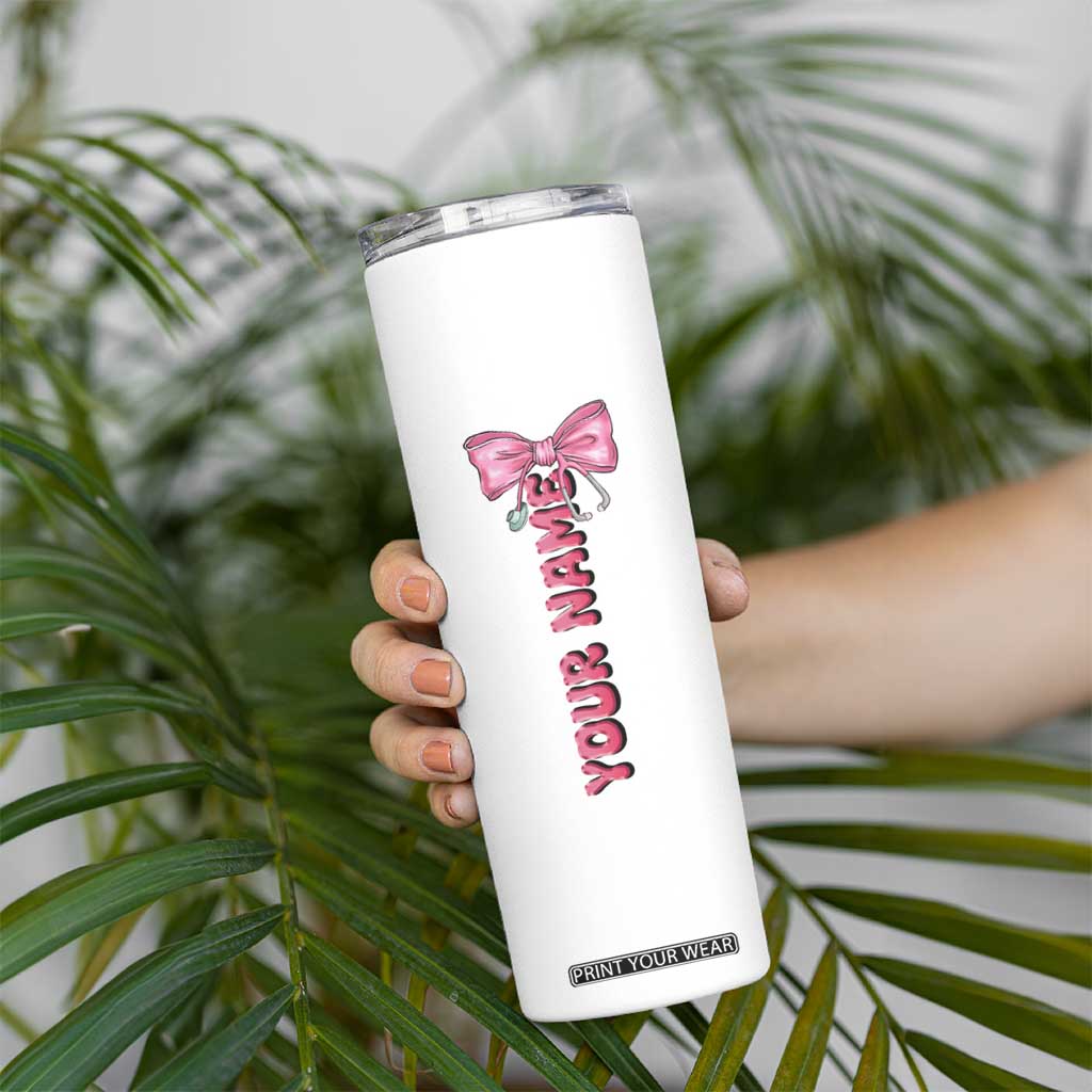 Personalized Nurse Gifts Skinny Tumbler Custom Name In My Nurse Era Coquette TB09 Print Your Wear