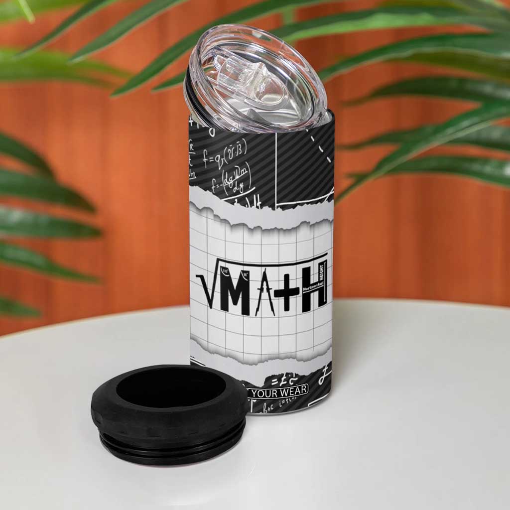 Personalized Math Teacher 4 in 1 Can Cooler Tumbler Custom Name Best Math Teacher Ever TB09 Print Your Wear