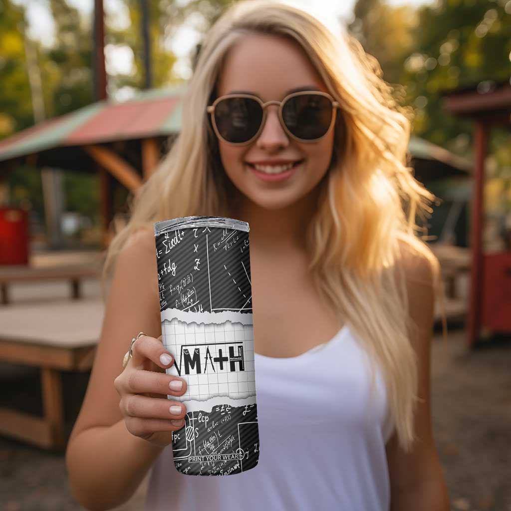Personalized Math Teacher Skinny Tumbler Custom Name Best Math Teacher Ever TB09 Print Your Wear