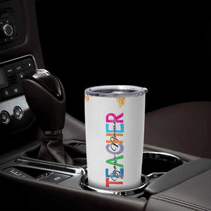 Personalized Teacher Tumbler Cup Custom Name Rainbow Your Are The Best TB09 Print Your Wear