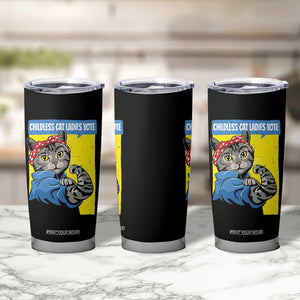 Childless Cat Ladies Vote Tumbler Cup Rosie The Riveter Kamala Supporter TB09 Print Your Wear