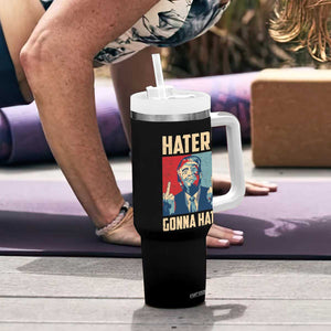 Funny Trump Tumbler With Handle Haters Gonna Hate Middle Finger TB09 Print Your Wear