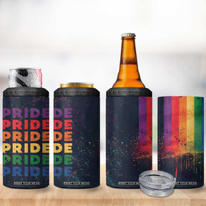 Rainbow LGBT Pride 4 in 1 Can Cooler Tumbler TB09 Print Your Wear