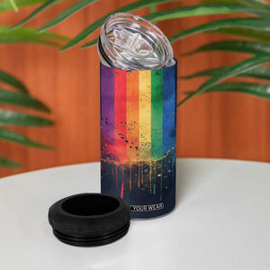 Rainbow LGBT Pride 4 in 1 Can Cooler Tumbler TB09 Print Your Wear