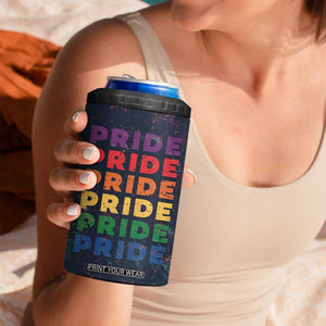 Rainbow LGBT Pride 4 in 1 Can Cooler Tumbler TB09 Print Your Wear
