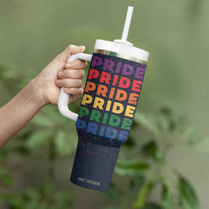 Rainbow LGBT Pride Tumbler With Handle TB09 Print Your Wear