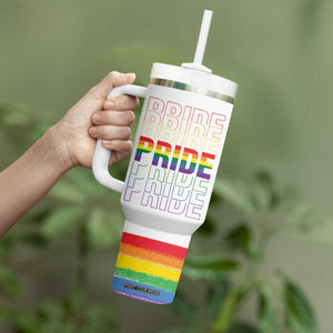Gay Pride Tumbler With Handle LGBTQ Rainbow Flag TB09 Print Your Wear