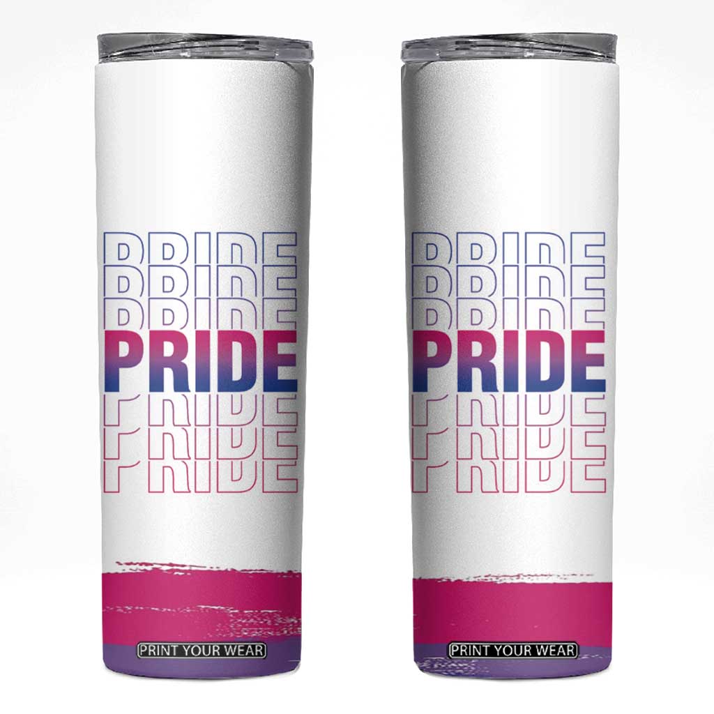 Lesbian Pride Skinny Tumbler LGBTQ Les Flag TB09 White Print Your Wear