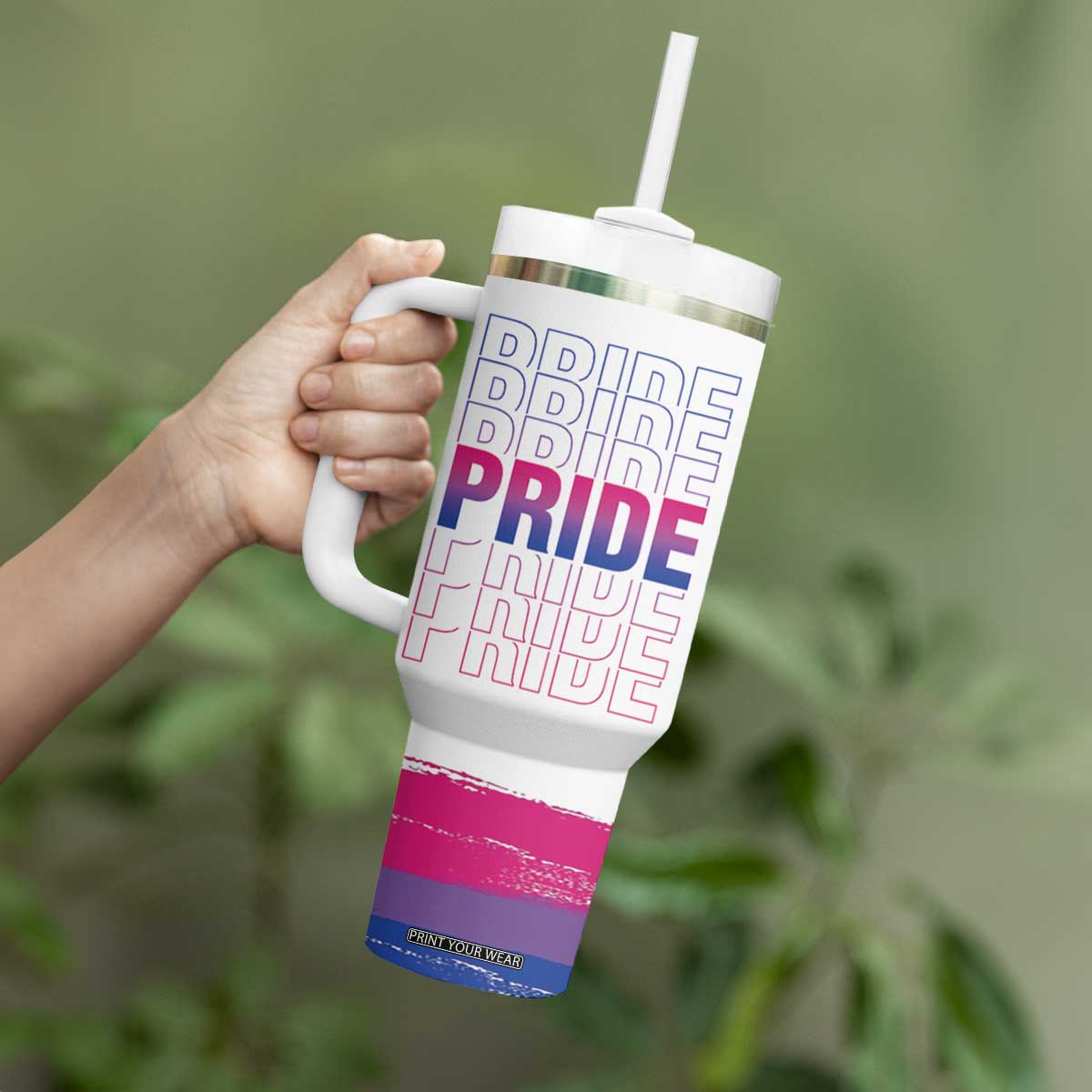 Lesbian Pride Tumbler With Handle LGBTQ Les Flag TB09 Print Your Wear