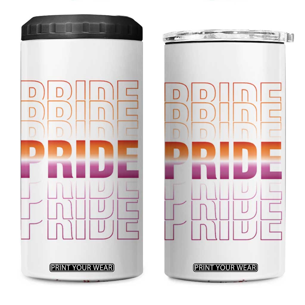 Transgender Pride 4 in 1 Can Cooler Tumbler LGBTQ Trans Flag TB09 One Size: 16 oz White Print Your Wear