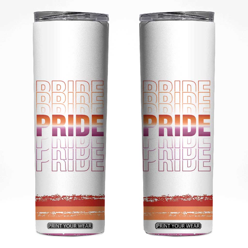 Transgender Pride Skinny Tumbler LGBTQ Trans Flag TB09 White Print Your Wear