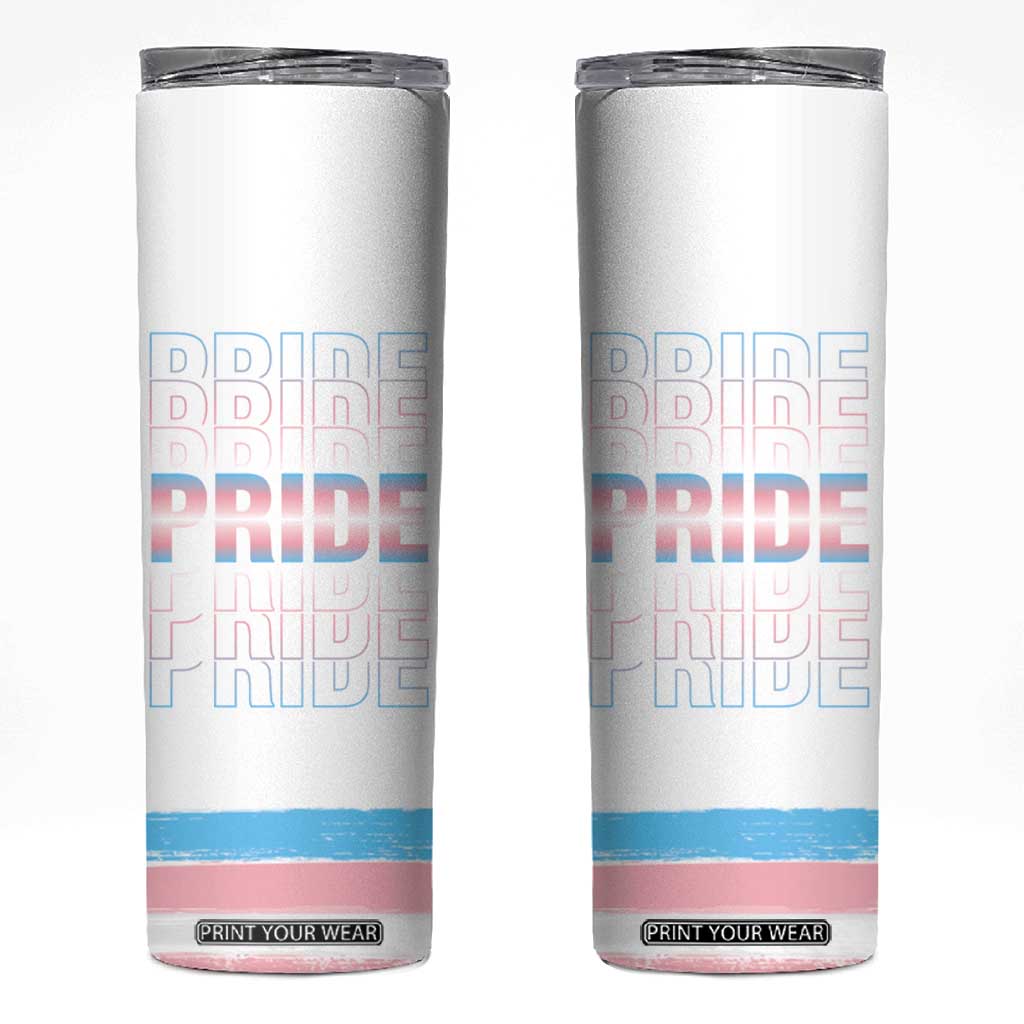 Bisexual Pride Skinny Tumbler LGBTQ Bi Flag TB09 White Print Your Wear