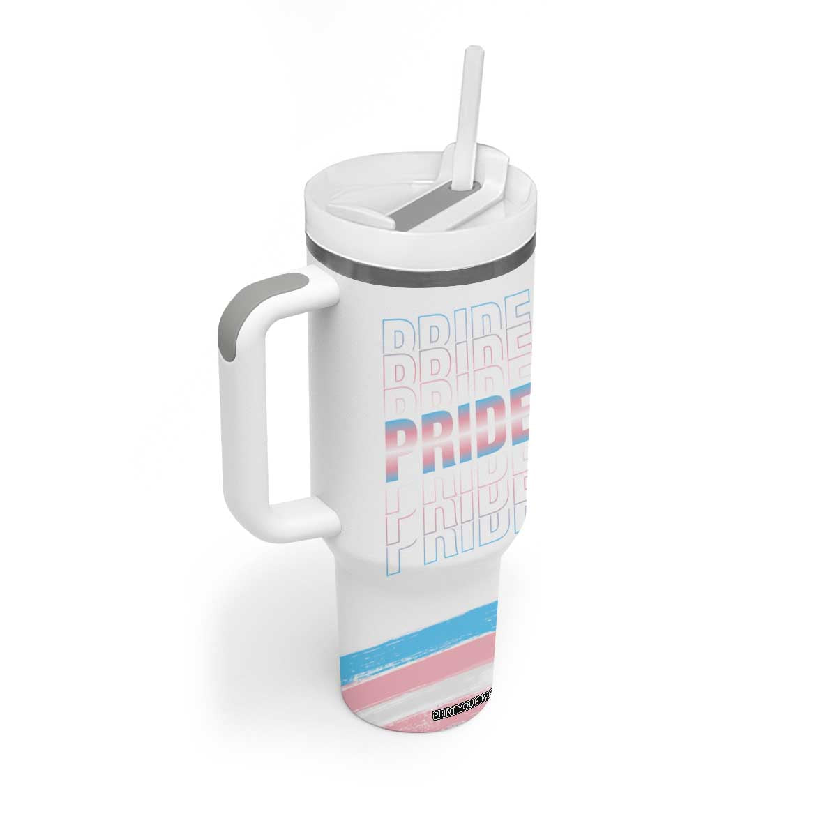 Bisexual Pride Tumbler With Handle LGBTQ Bi Flag TB09 Print Your Wear