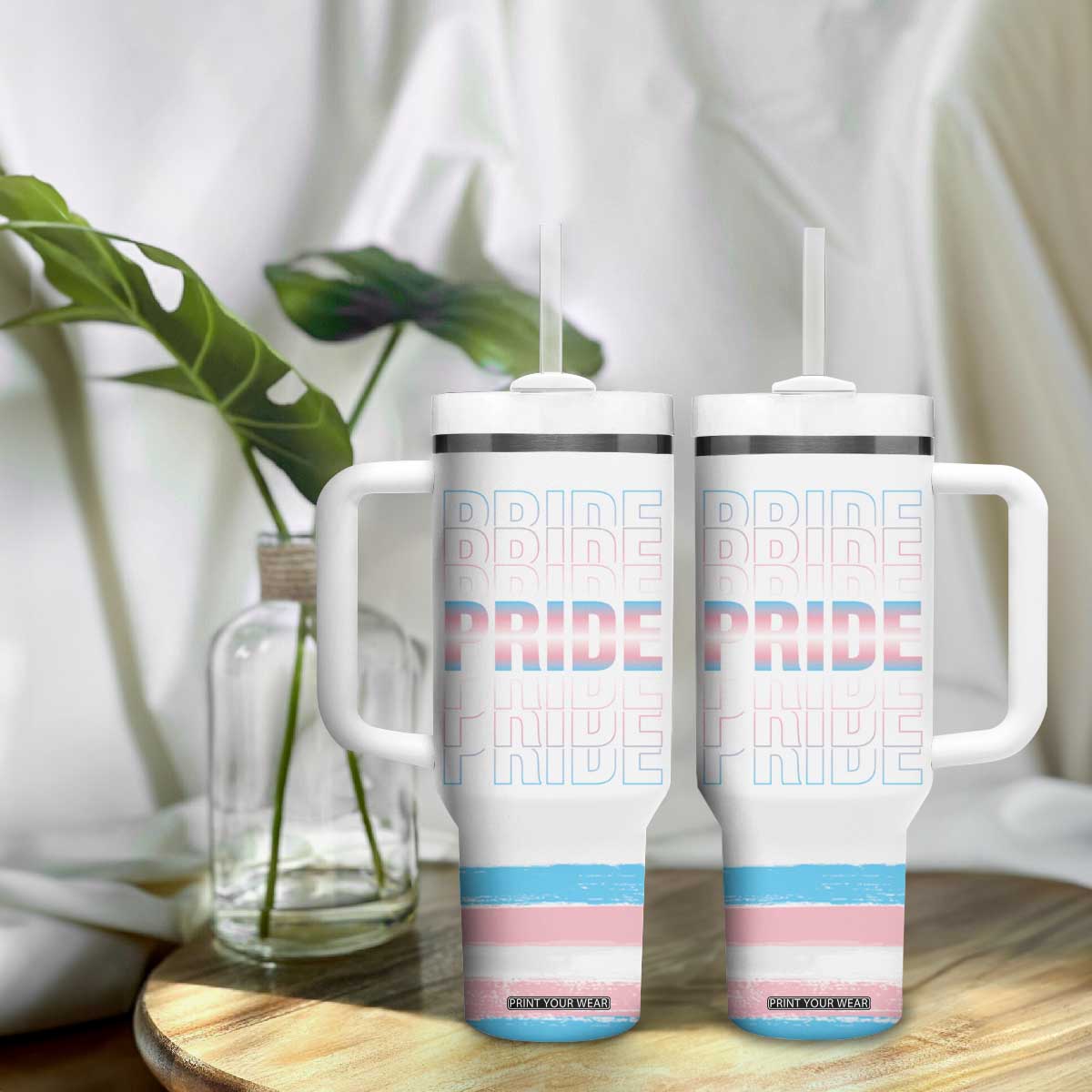 Bisexual Pride Tumbler With Handle LGBTQ Bi Flag TB09 Print Your Wear