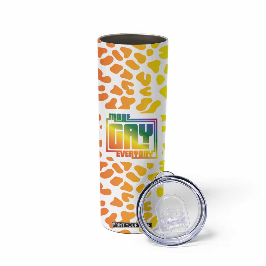 Funny Gay Pride Skinny Tumbler More Gay Everyday LGBT TB09 Print Your Wear