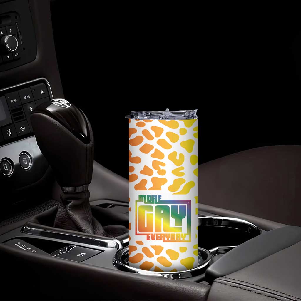 Funny Gay Pride Skinny Tumbler More Gay Everyday LGBT TB09 Print Your Wear