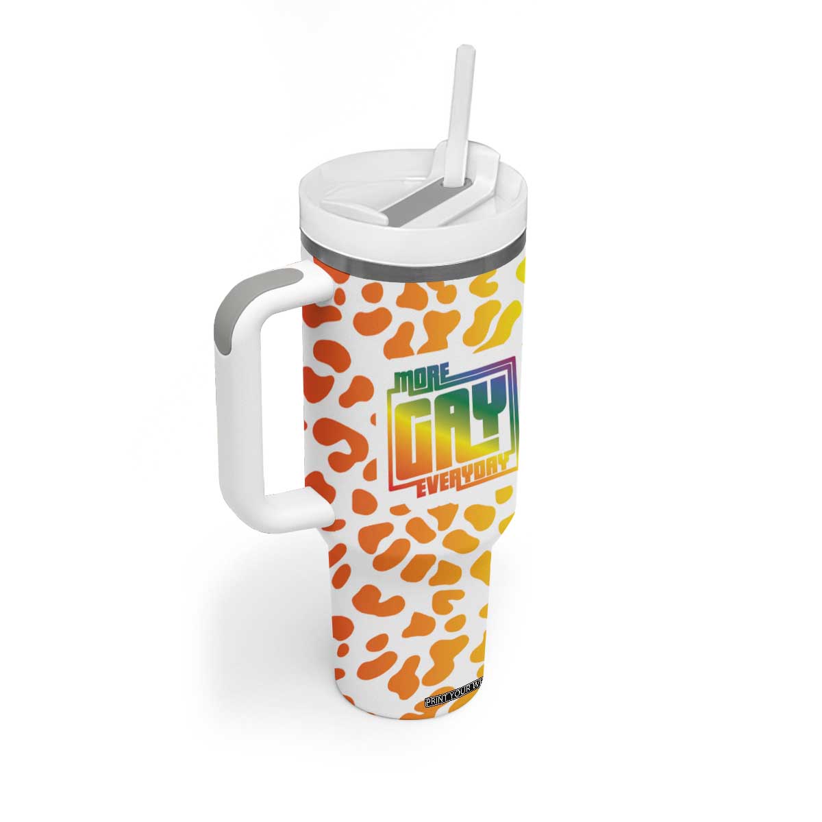 Funny Gay Pride Tumbler With Handle More Gay Everyday LGBT TB09 Print Your Wear