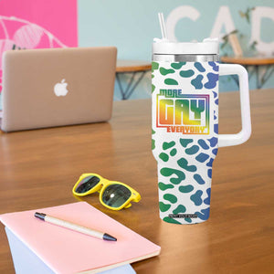 Funny Gay Pride Tumbler With Handle More Gay Everyday LGBT TB09 Print Your Wear
