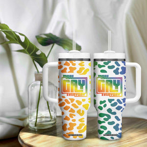 Funny Gay Pride Tumbler With Handle More Gay Everyday LGBT TB09 Print Your Wear