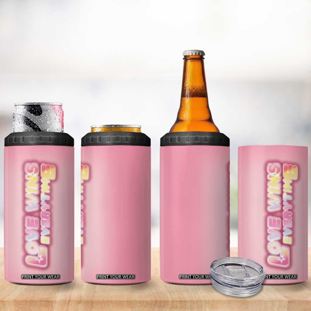 LGBT Pride 4 in 1 Can Cooler Tumbler Love Wins Everytime Rainbow TB09 Print Your Wear