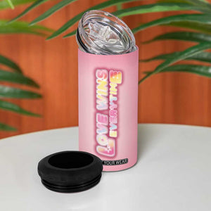 LGBT Pride 4 in 1 Can Cooler Tumbler Love Wins Everytime Rainbow TB09 Print Your Wear
