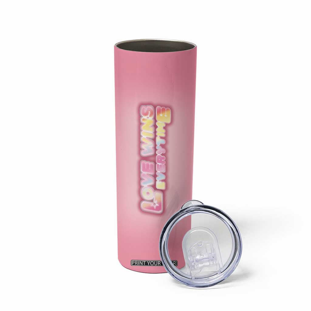 LGBT Pride Skinny Tumbler Love Wins Everytime Rainbow TB09 Print Your Wear