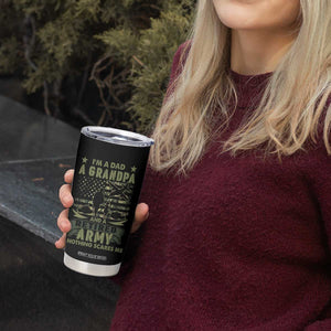 Retirement Tumbler Cup I'm A Dad A Grandpa And A Retired Army Nothing Scares Me TB09 Print Your Wear
