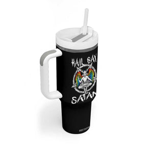Hail Gay Satan Tumbler With Handle Goth Baphomet Devil LGBT Pride TB09 Print Your Wear
